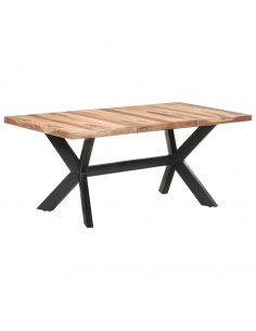 Tavolo da Pranzo 180x90x75 cm Legno Massello con Finitura Miele 2