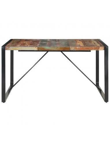 Tavolo da Pranzo 140x140x75 cm in Legno Massello di Recupero