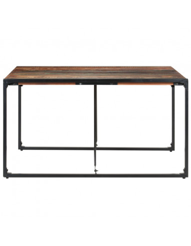 Tavolo da Pranzo 140x140x75 cm in Legno Massello di Recupero