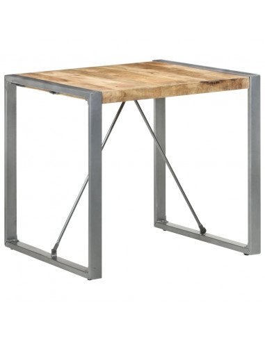 Tavolo da Pranzo 80x80x75 cm in Legno di Mango Grezzo