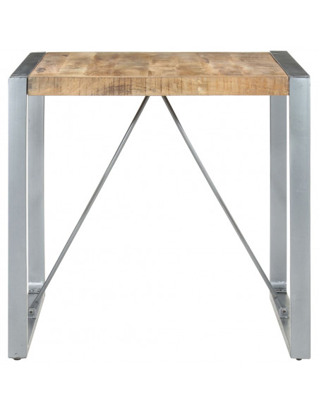 Tavolo da Pranzo 80x80x75 cm in Legno di Mango Grezzo