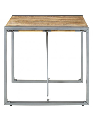 Tavolo da Pranzo 80x80x75 cm in Legno di Mango Grezzo