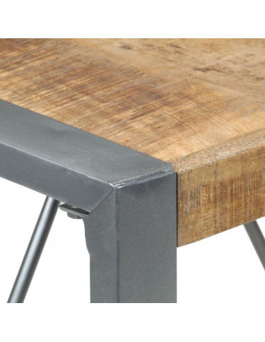 Tavolo da Pranzo 80x80x75 cm in Legno di Mango Grezzo