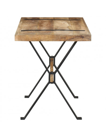 Tavolo da Pranzo 120x60x76 cm in Legno di Mango Grezzo