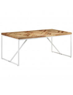 Tavolo da Pranzo 180x90x76 cm Legno Massello di Acacia e Mango 2