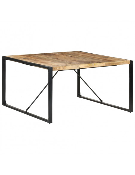 Tavolo da Pranzo 140x140x75 cm in Legno di Mango Grezzo