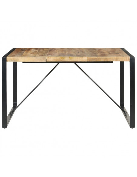 Tavolo da Pranzo 140x140x75 cm in Legno di Mango Grezzo