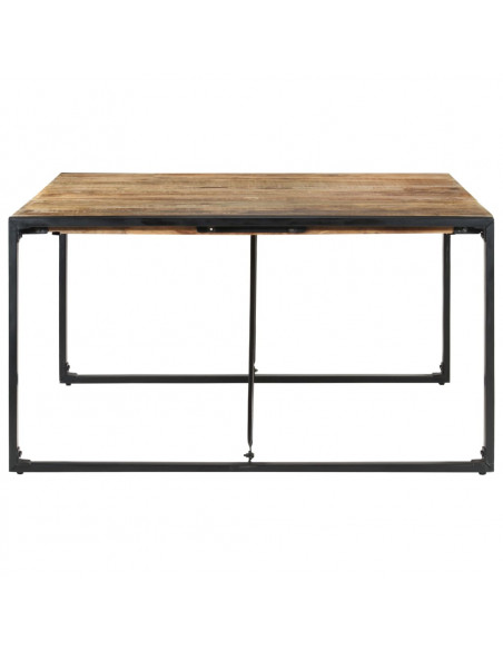 Tavolo da Pranzo 140x140x75 cm in Legno di Mango Grezzo