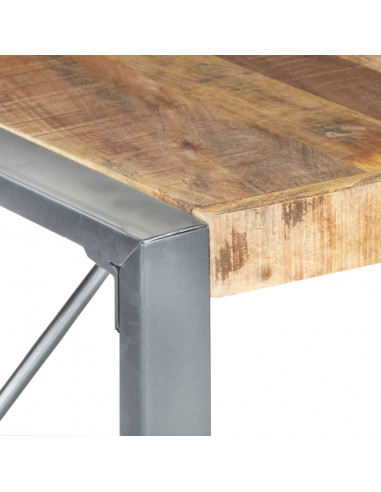 Tavolo da Pranzo 140x140x75 cm in Legno di Mango Grezzo