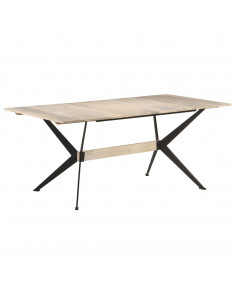 Tavolo da Pranzo 180x90x76 cm in Legno Massello di Mango 2