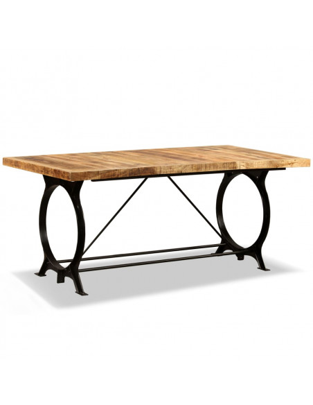 Tavolo da Pranzo in Legno Massello di Mango Grezzo 180 cm