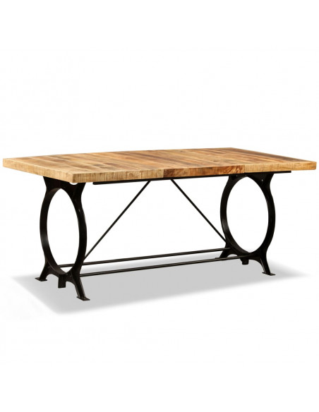 Tavolo da Pranzo in Legno Massello di Mango Grezzo 180 cm