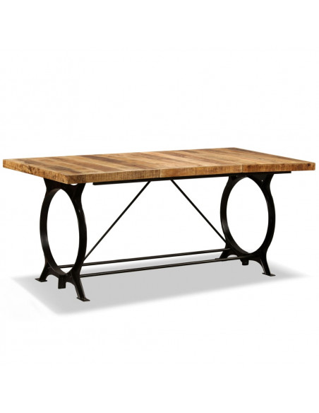 Tavolo da Pranzo in Legno Massello di Mango Grezzo 180 cm