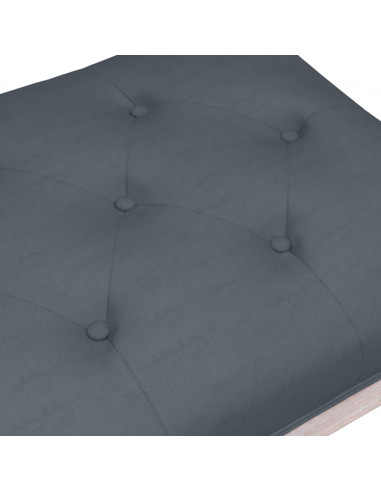 Panca Grigio Scuro 110x40x49 cm in Velluto