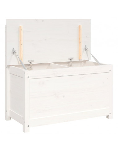 Panca Bianca 80x41x77 cm in Legno Massello di Pino