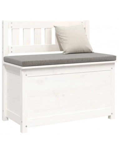 Panca Bianca 80x41x77 cm in Legno Massello di Pino