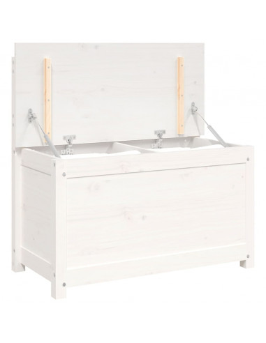 Panca Bianca 80x41x77 cm in Legno Massello di Pino