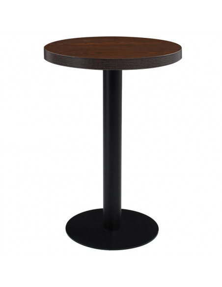 Tavolo da Bistrot Marrone Scuro 60 cm in MDF
