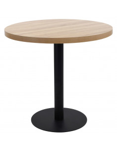 Tavolo da Bistrot Marrone Chiaro 80 cm in MDF 2