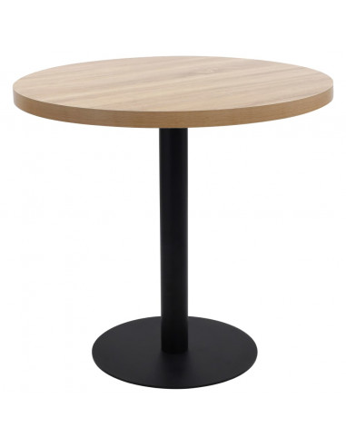 Tavolo da Bistrot Marrone Chiaro 80 cm in MDF