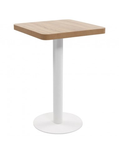 Tavolo da Bistrot Marrone Chiaro 50x50 cm in MDF