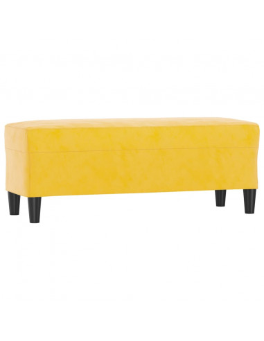 Panca giallo 100x35x41 cm in Velluto