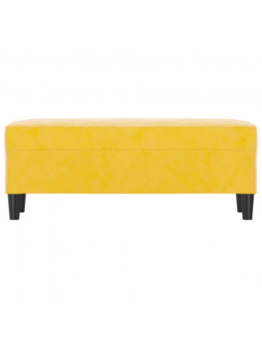 Panca giallo 100x35x41 cm in Velluto