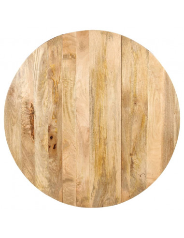 Tavolo da Pranzo Rotondo 110x76 cm in Legno Massello di Mango