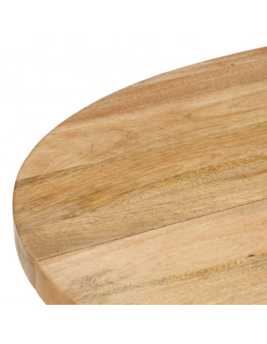 Tavolo da Pranzo Rotondo 110x76 cm in Legno Massello di Mango