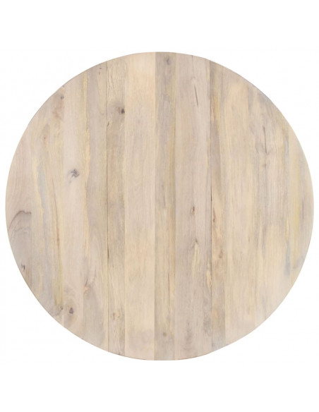 Tavolo da Pranzo Rotondo 110x76 cm in Legno Massello di Mango