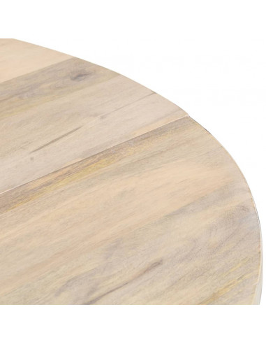 Tavolo da Pranzo Rotondo 110x76 cm in Legno Massello di Mango