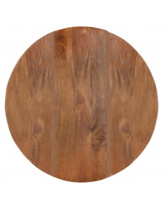 Tavolo da Pranzo Rotondo 110x76 cm in Legno Massello di Mango 2