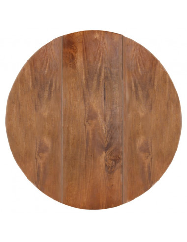 Tavolo da Pranzo Rotondo 110x76 cm in Legno Massello di Mango