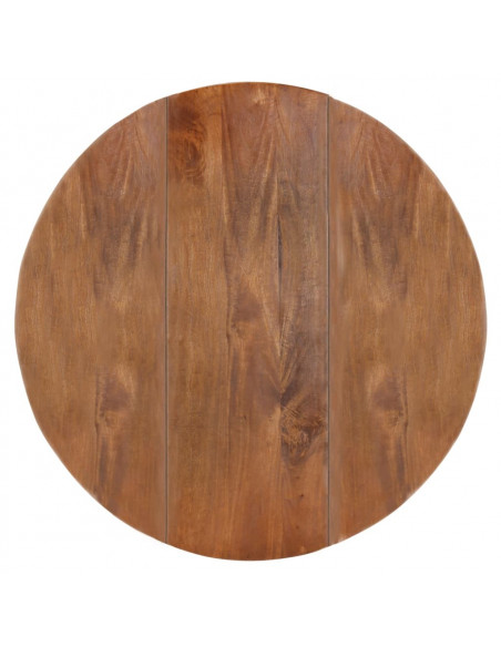 Tavolo da Pranzo Rotondo 110x76 cm in Legno Massello di Mango