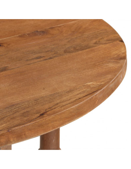Tavolo da Pranzo Rotondo 110x76 cm in Legno Massello di Mango