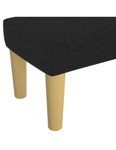 Panca Nera 70x30x30 cm in Tessuto