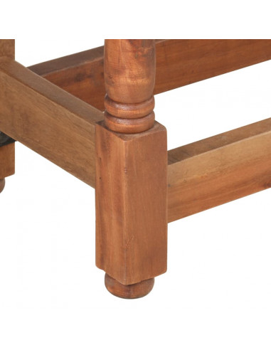 Tavolo da Pranzo Rotondo 110x76 cm in Legno Massello di Mango