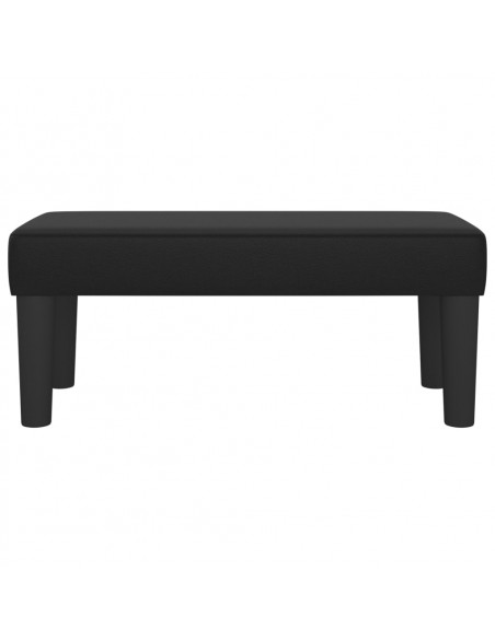 Panca Nera 70x30x30 cm in Similpelle