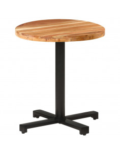 Tavolo da Bistrot Rotondo Ø70x75 cm Legno Massello di Acacia 2