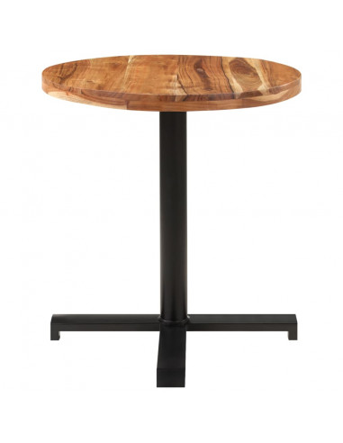 Tavolo da Bistrot Rotondo Ø70x75 cm Legno Massello di Acacia
