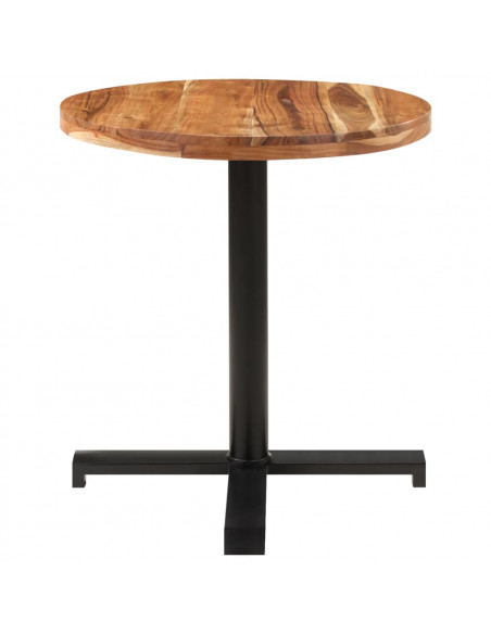 Tavolo da Bistrot Rotondo Ø70x75 cm Legno Massello di Acacia