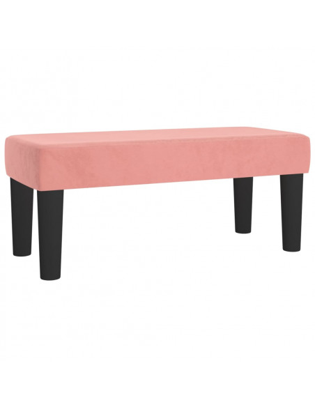Panca Rosa 70x30x30 cm in Velluto