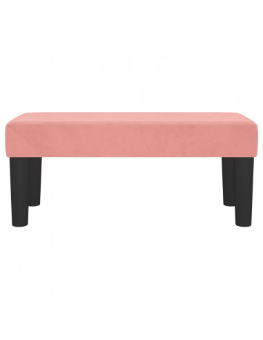 Panca Rosa 70x30x30 cm in Velluto