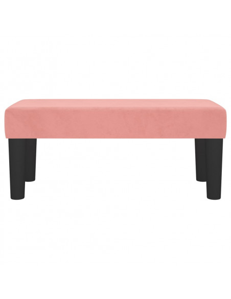 Panca Rosa 70x30x30 cm in Velluto