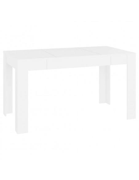 Tavolo da Pranzo Bianco 140x74,5x76 cm in Legno Multistrato