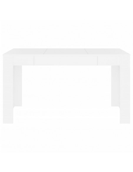 Tavolo da Pranzo Bianco 140x74,5x76 cm in Legno Multistrato