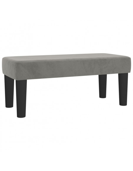 Panca Grigio Chiaro 70x30x30 cm in Velluto