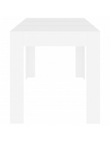 Tavolo da Pranzo Bianco 140x74,5x76 cm in Legno Multistrato