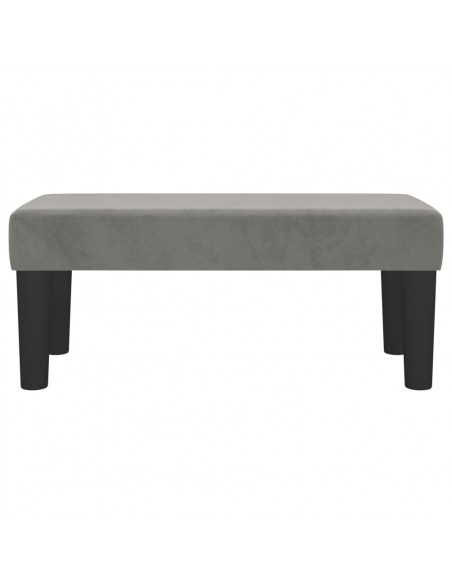 Panca Grigio Chiaro 70x30x30 cm in Velluto
