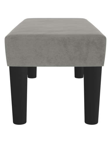 Panca Grigio Chiaro 70x30x30 cm in Velluto